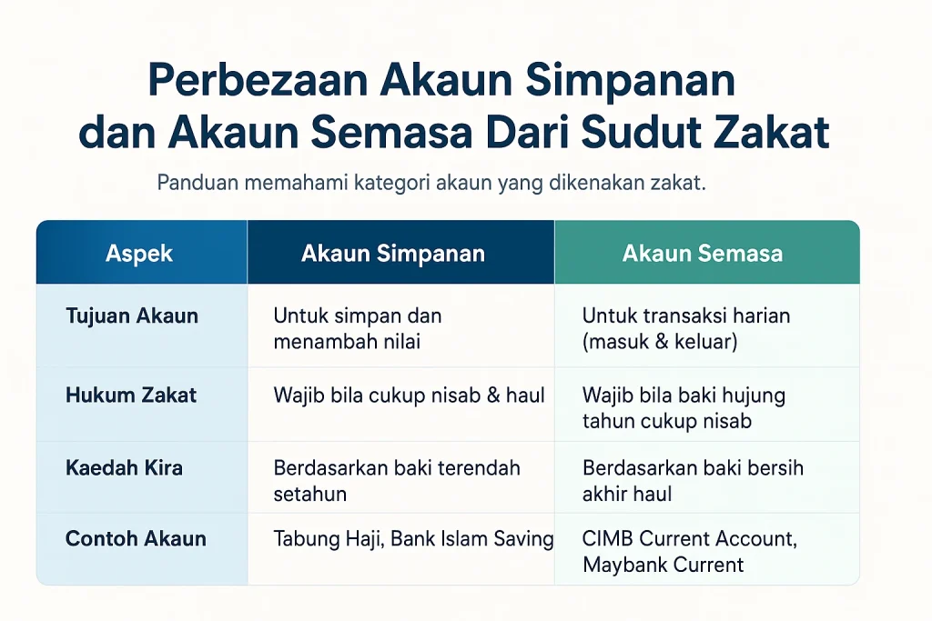 beza akaun semasa