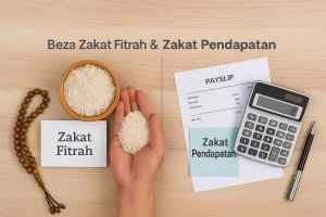 beza zakat fitrah dengan zakat pendapatan