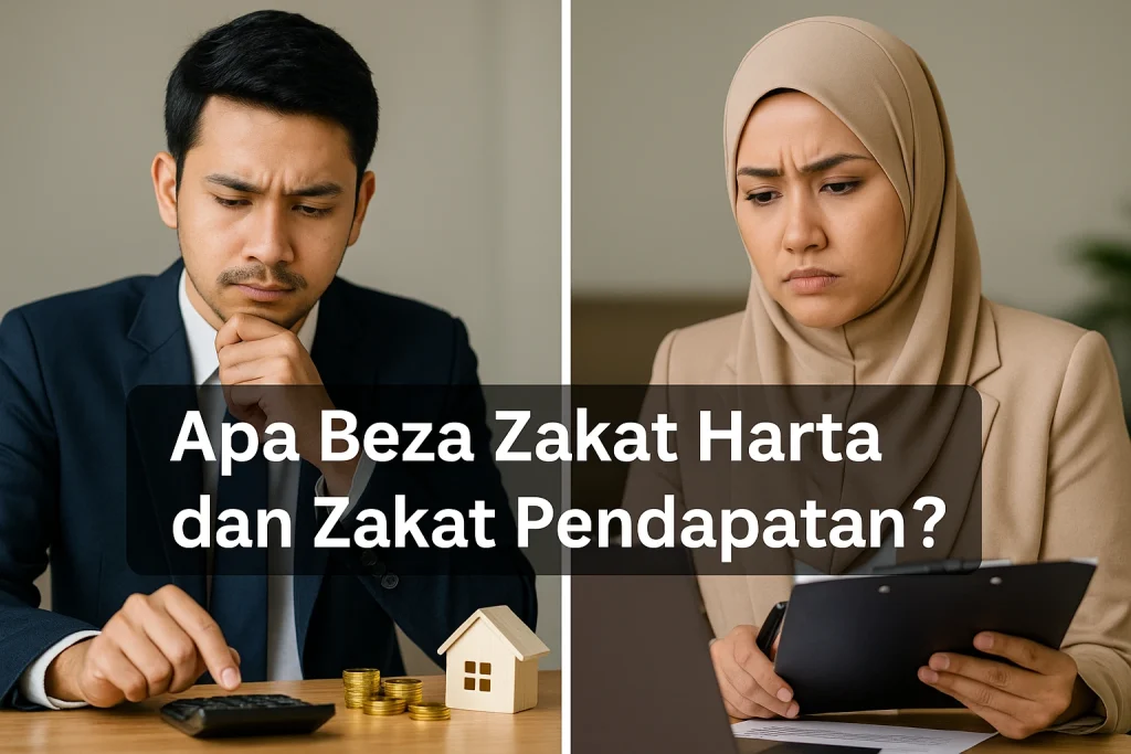 apa beza zakat harta dan zakat pendapatan