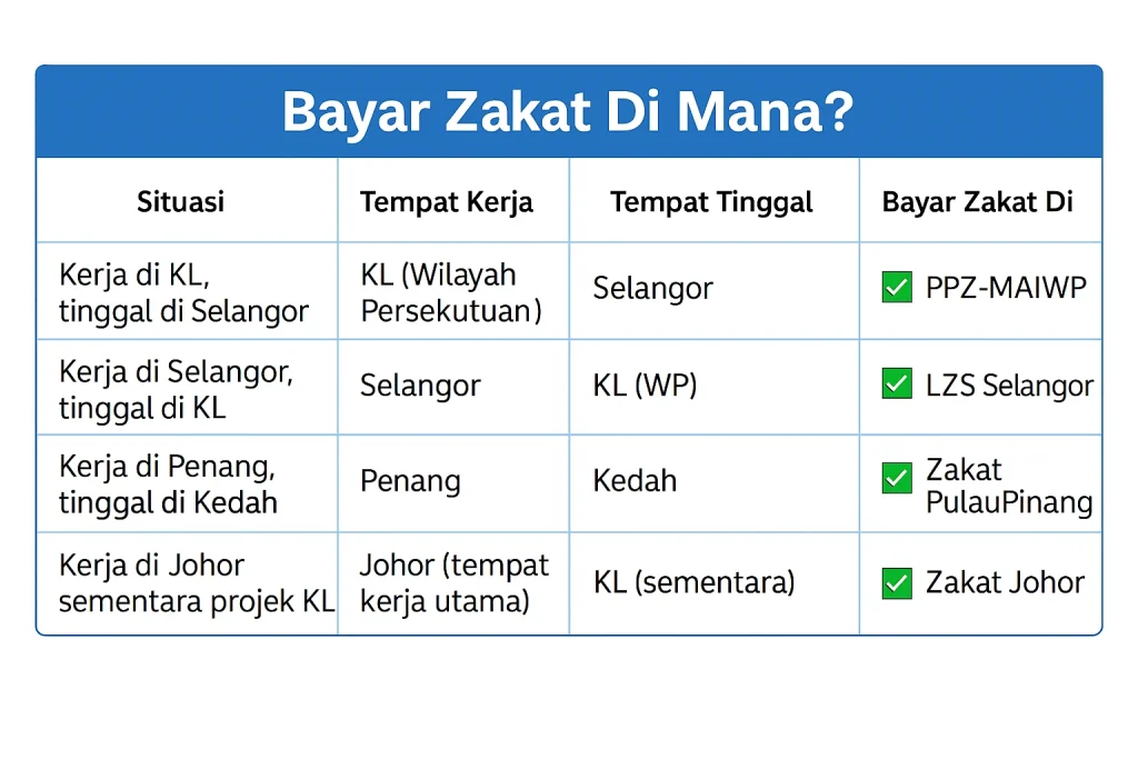 bayar zakat di mana