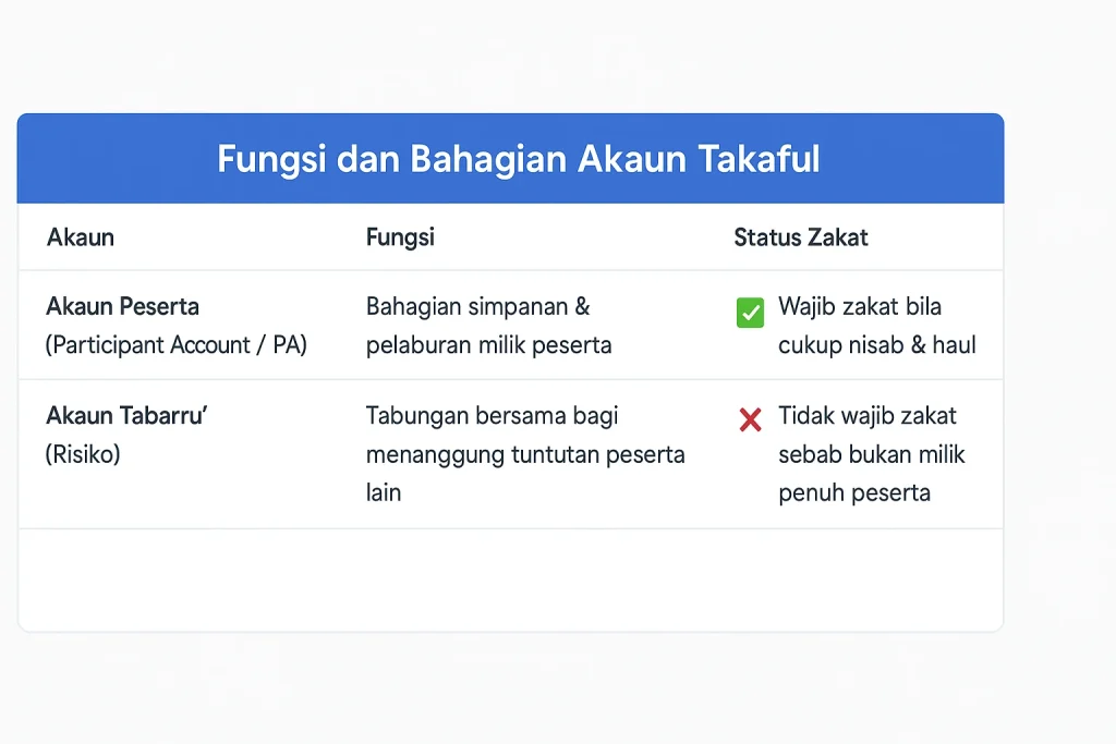 fungsi dan bahagian takaful